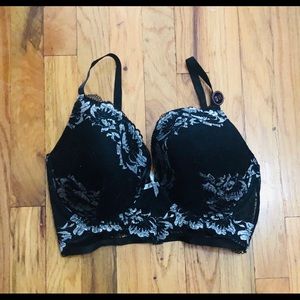 Blue Lace Body Frosting Bra & Panty Set 40D